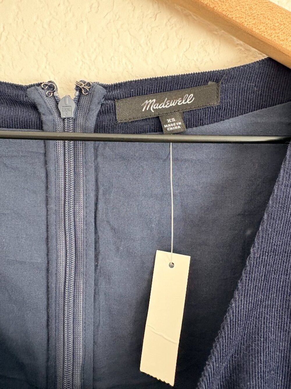 NWT Madewell Corduroy Tiered Mini Dress - Picture 9 of 9